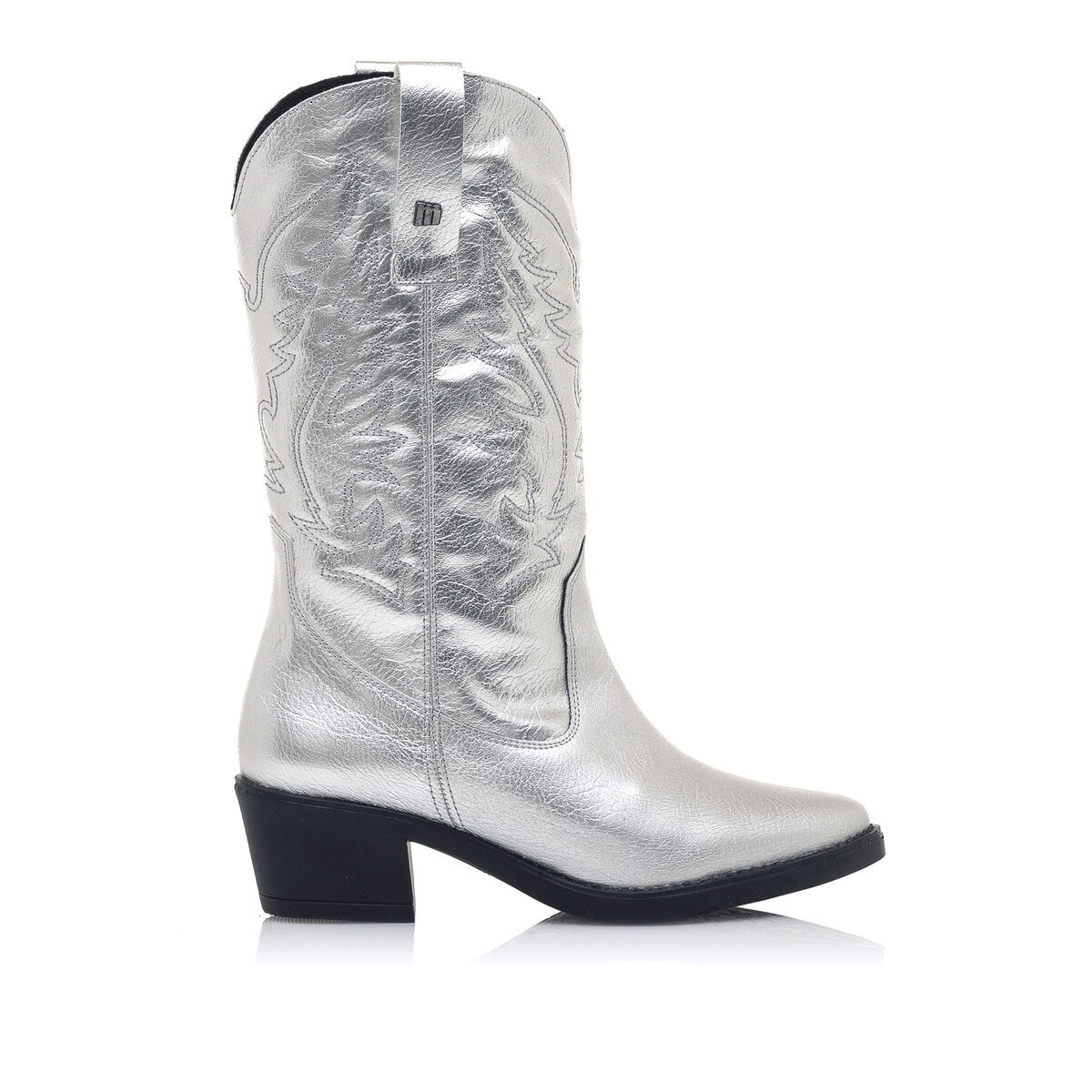 MTNG SILVER HEELED BOOTS